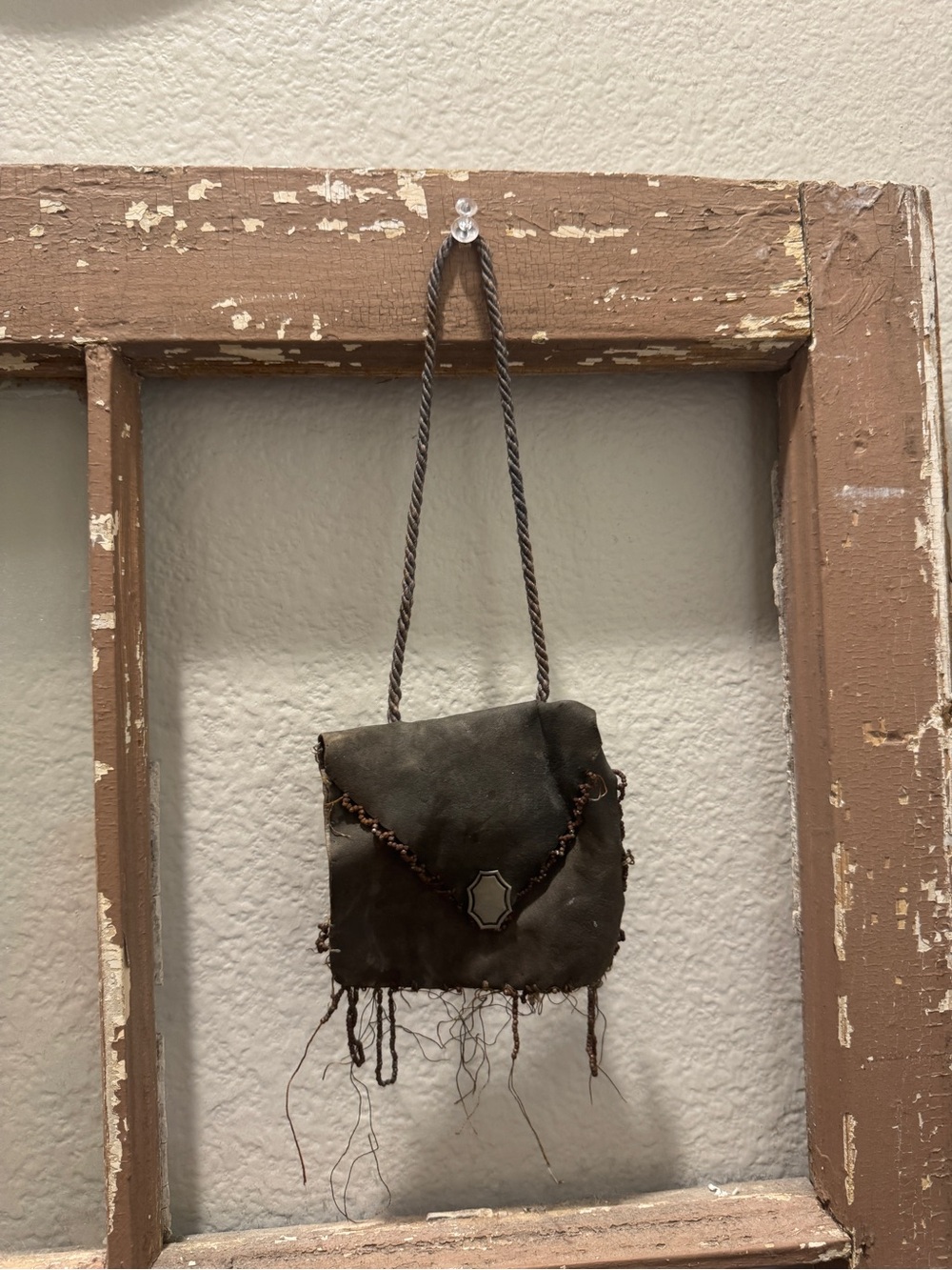 Antique Gray Fringe Bag